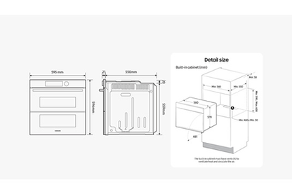 Four encastrable Samsung NV7B4550VAK BESPOKE