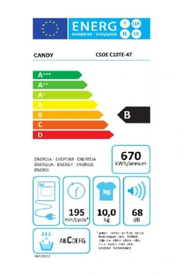 Sèche-linge Hublot  Candy  CSOEC10TE47