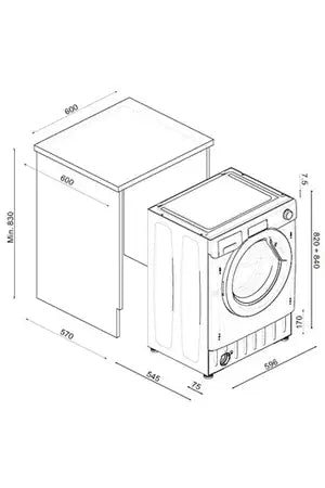 Lave-linge hublot Rosieres OBWS69TWMCE-47 Rosieres