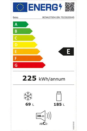 Réfrigérateur congélateur en bas Beko BCNA275E41SN Beko