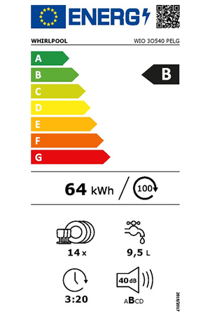 Lave-vaisselle Whirlpool WIO3O540PELG SILENCE