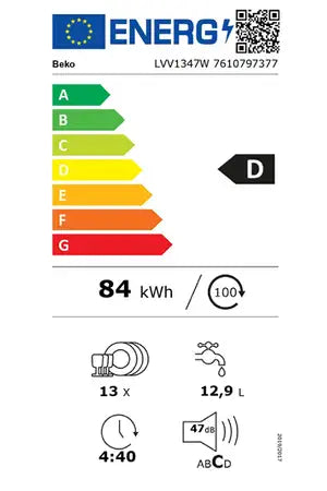 Lave-vaisselle Beko LVV1347W