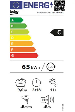 Lave-linge hublot BEKO WUV9212XSW Beko