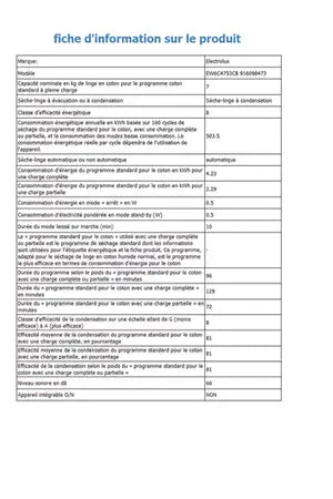 Sèche-linge Electrolux EW6C4753CB