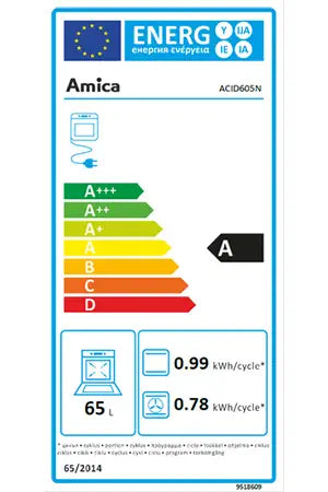 Cuisinière induction Amica ACID605N