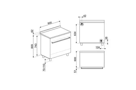 Piano de cuisson Smeg C9GMX2 Smeg