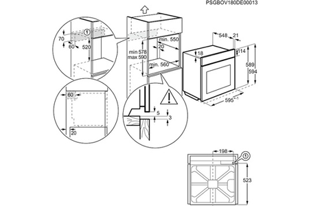 Four encastrable Faure FOPED7X1