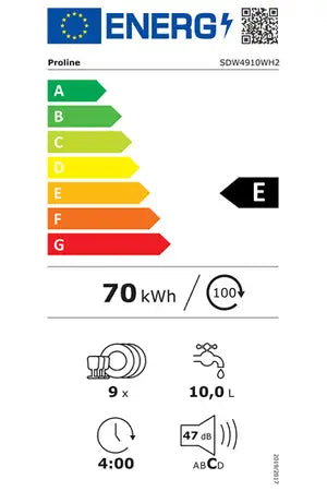 Lave-vaisselle Proline SDW4910WH2