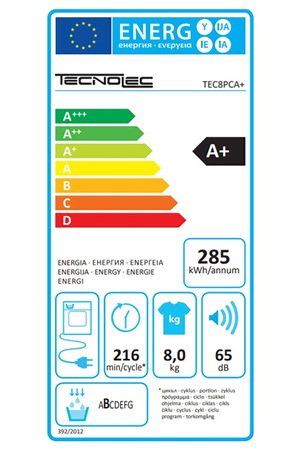 Sèche-linge TECNOLEC TEC8PCA+