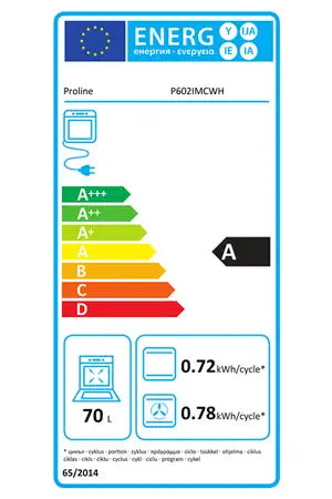 Cuisinière induction Proline P602IMCWH