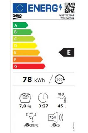 Lave-linge hublot Beko WUE7212S0A Beko