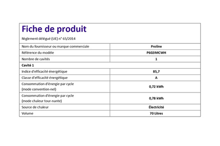 Cuisinière induction Proline P602IMCWH