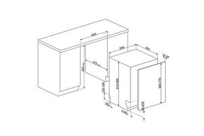 Lave-vaisselle Smeg STL32FLEXI - ENCASTRABLE 60CM